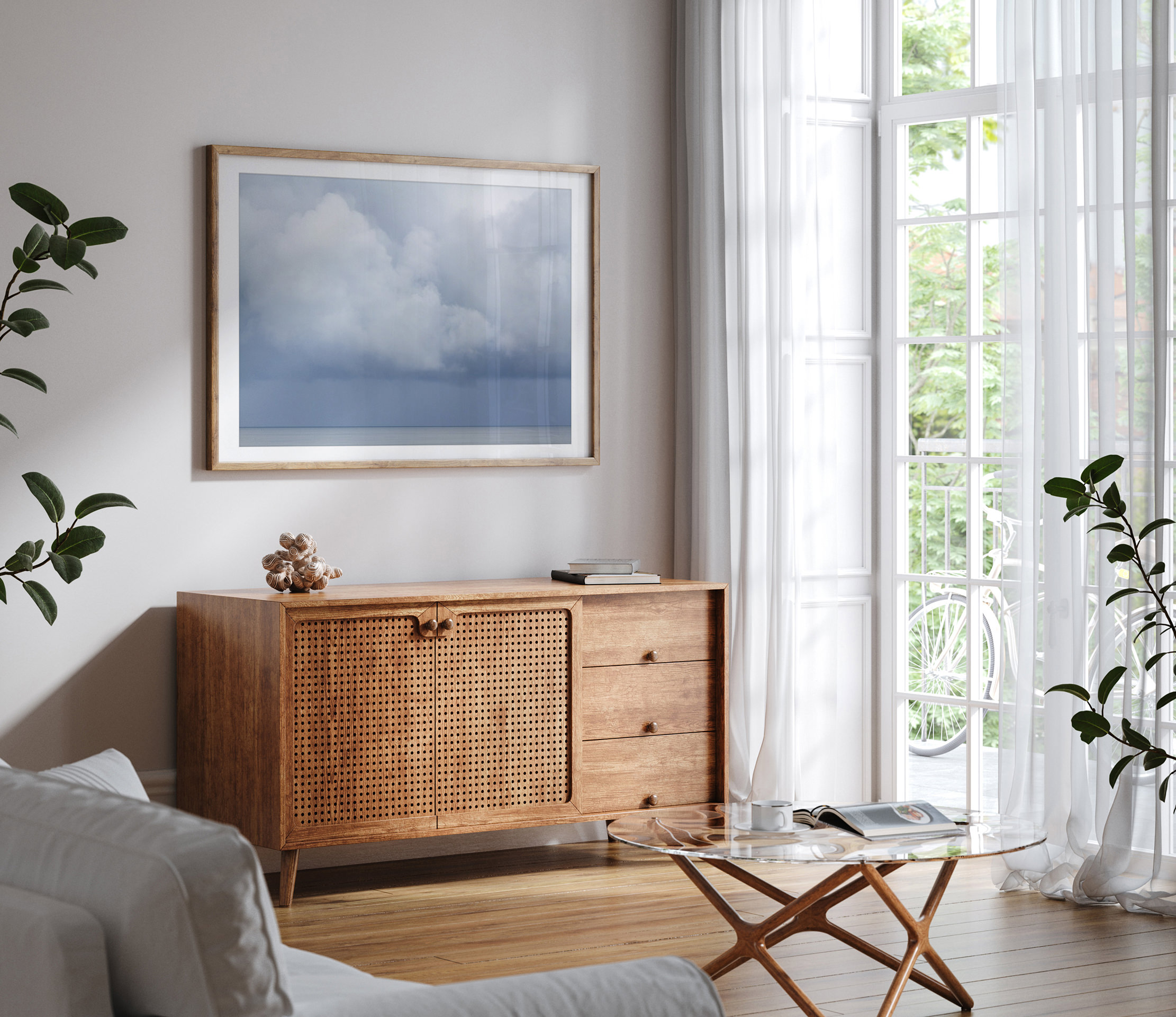 Summer Storm - Fine art print by Cattie Coyle Photography in living room. © 2017, all rights reserved.