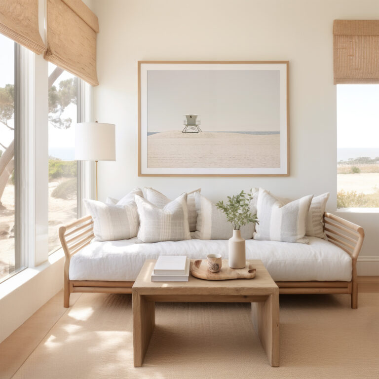 California Dreaming No 1 - Fine art print by Cattie Coyle Photography in beach house living room. © 2006, all rights reserved.