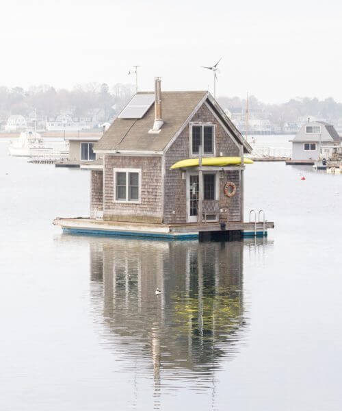 Tiny floating house, Annisquam, MA by Cattie Coyle Photography