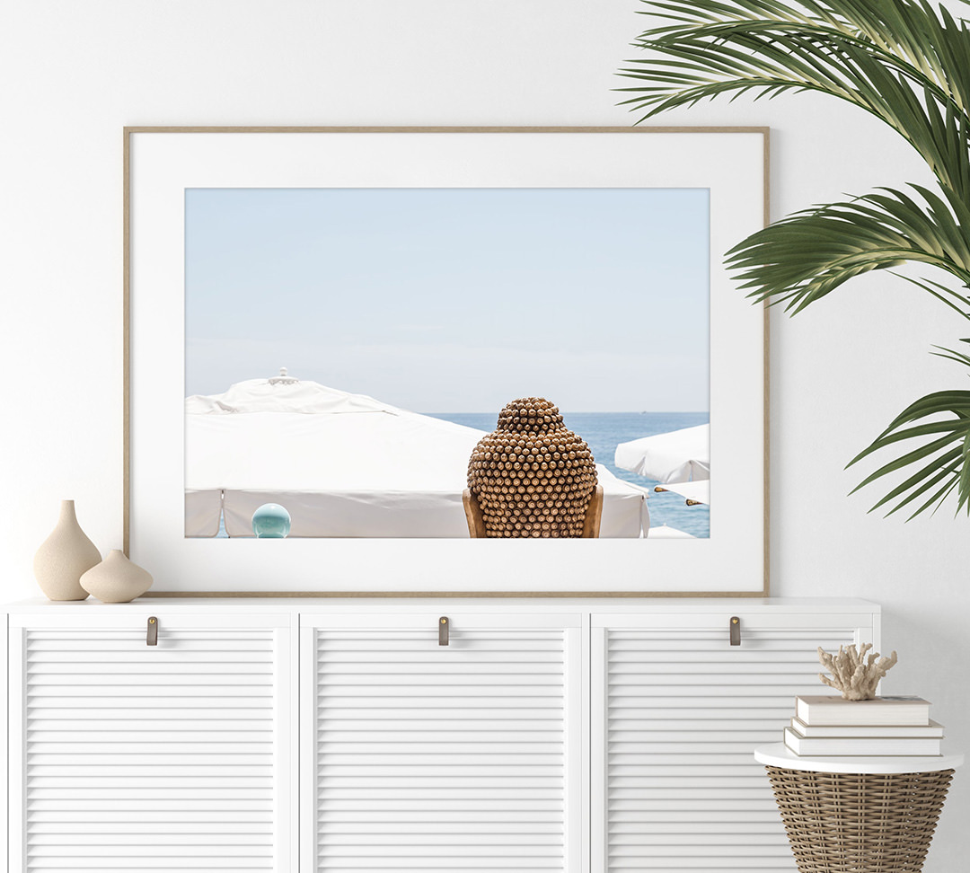 Buddha on the Beach - Art print by Cattie Coyle Photography. © 2019, all rights reserved.