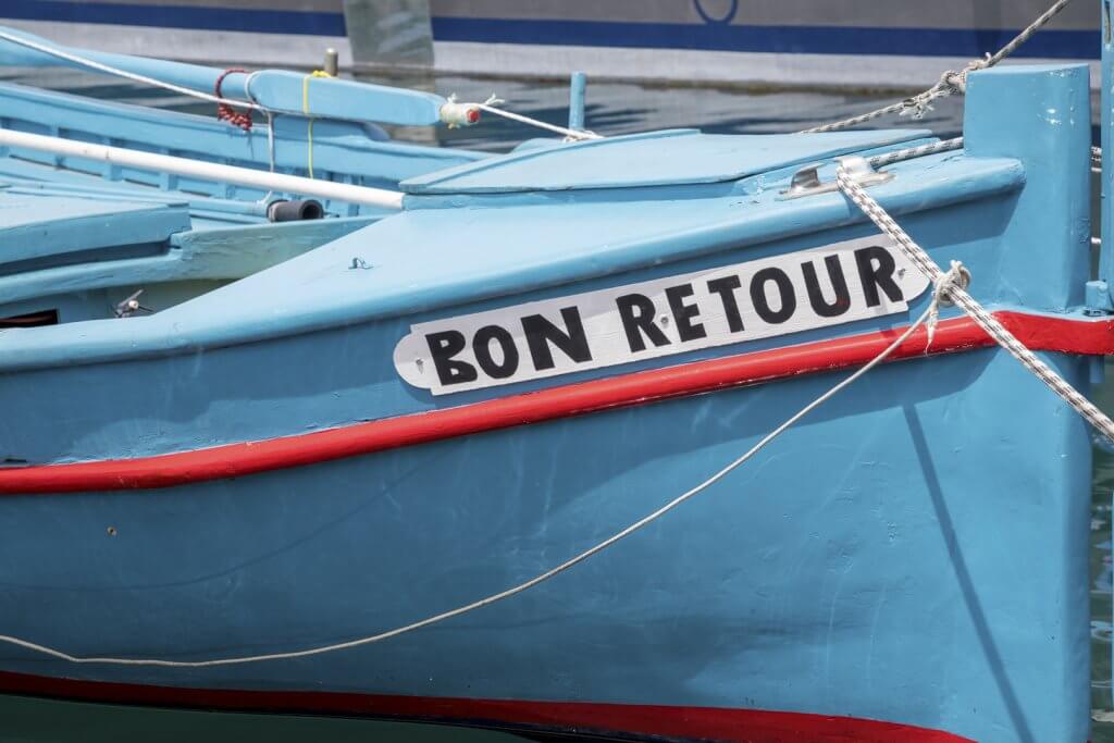 Pointu - traditional Provençal fishing boat in Nice, France by Cattie Coyle Photography. © 2019, all rights reserved.