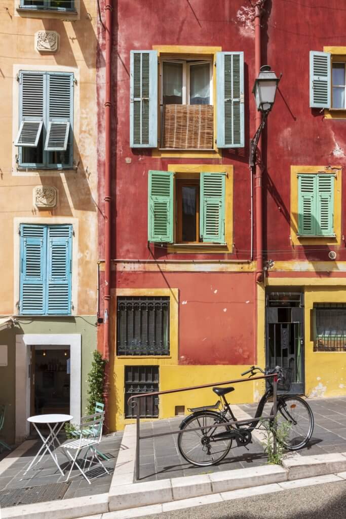 Architecture in Old Town, Nice France by Cattie Coyle Photography. © 2019, all rights reserved.