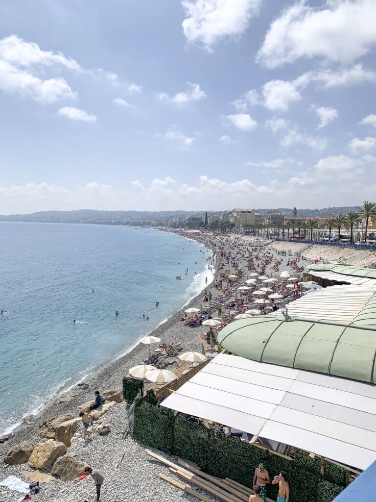 Nice, France beachfront by Cattie Coyle Photography. © 2019, all rights reserved.