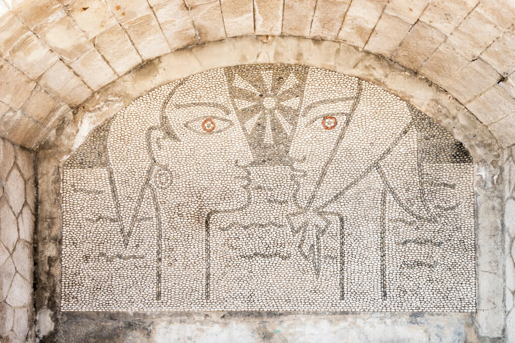Jean Cocteau Pebble Mosaic, Menton, France, by Cattie Coyle Photography. © 2019, all rights reserved.