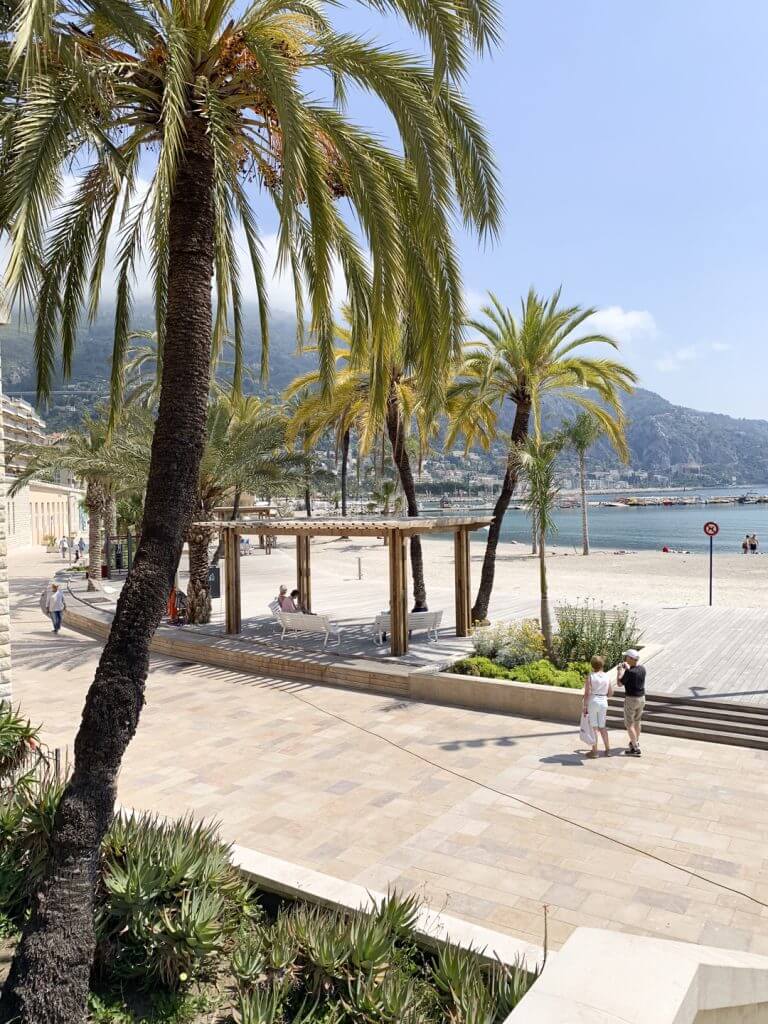 The promenade at Plage des Sablettes, Menton, France by Cattie Coyle Photography. © 2019, all rights reserved.