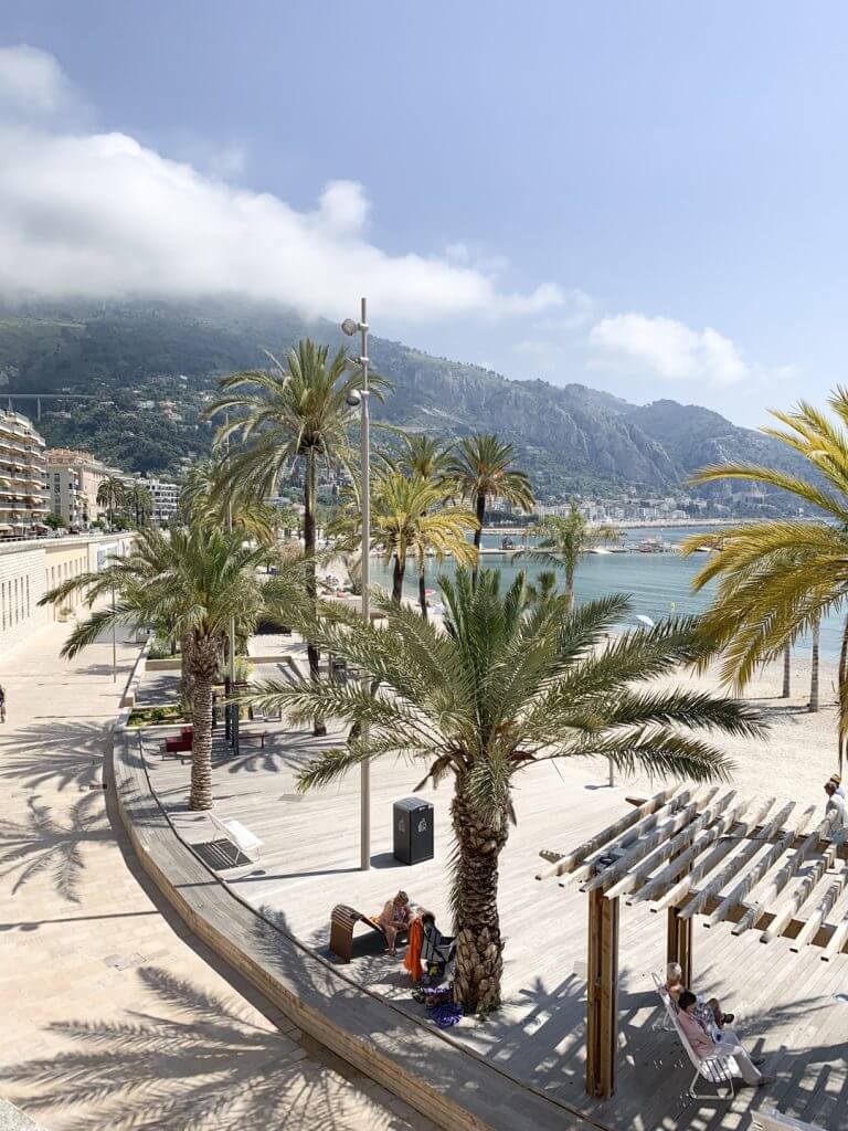 The promenade at Plage des Sablettes, Menton, France by Cattie Coyle Photography. © 2019, all rights reserved.