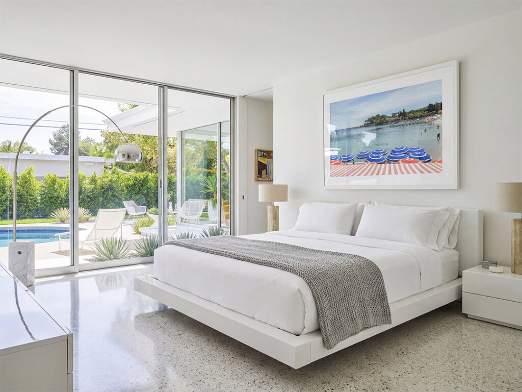 Plage de la Garoupe - - Fine art print by Cattie Coyle Photography in bedroom. © 2019, all rights reserved.