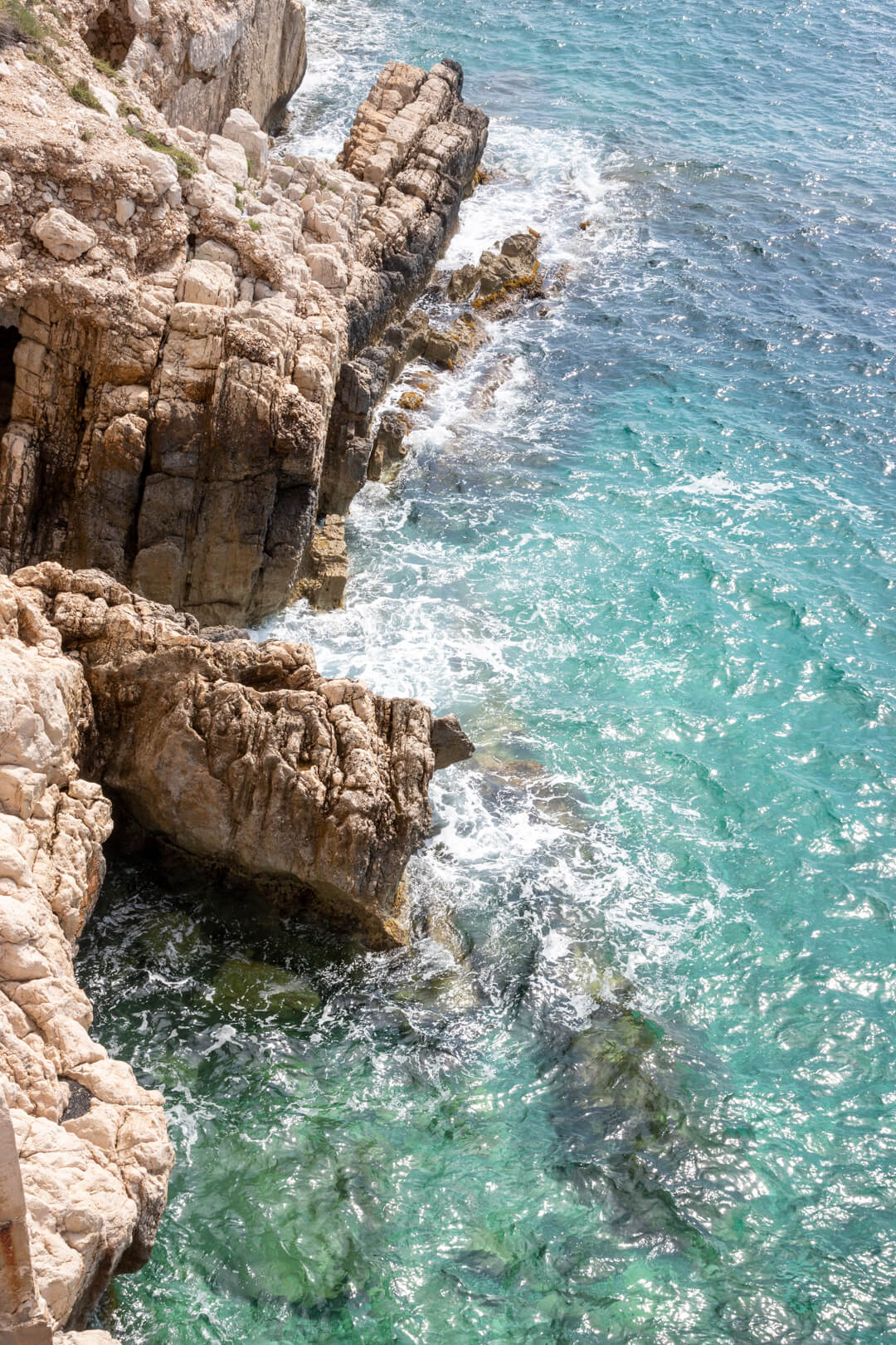 The Mediterranean, seen from the Basse Corniche, France, by Cattie Coyle Photography. © 2019, all rights reserved.