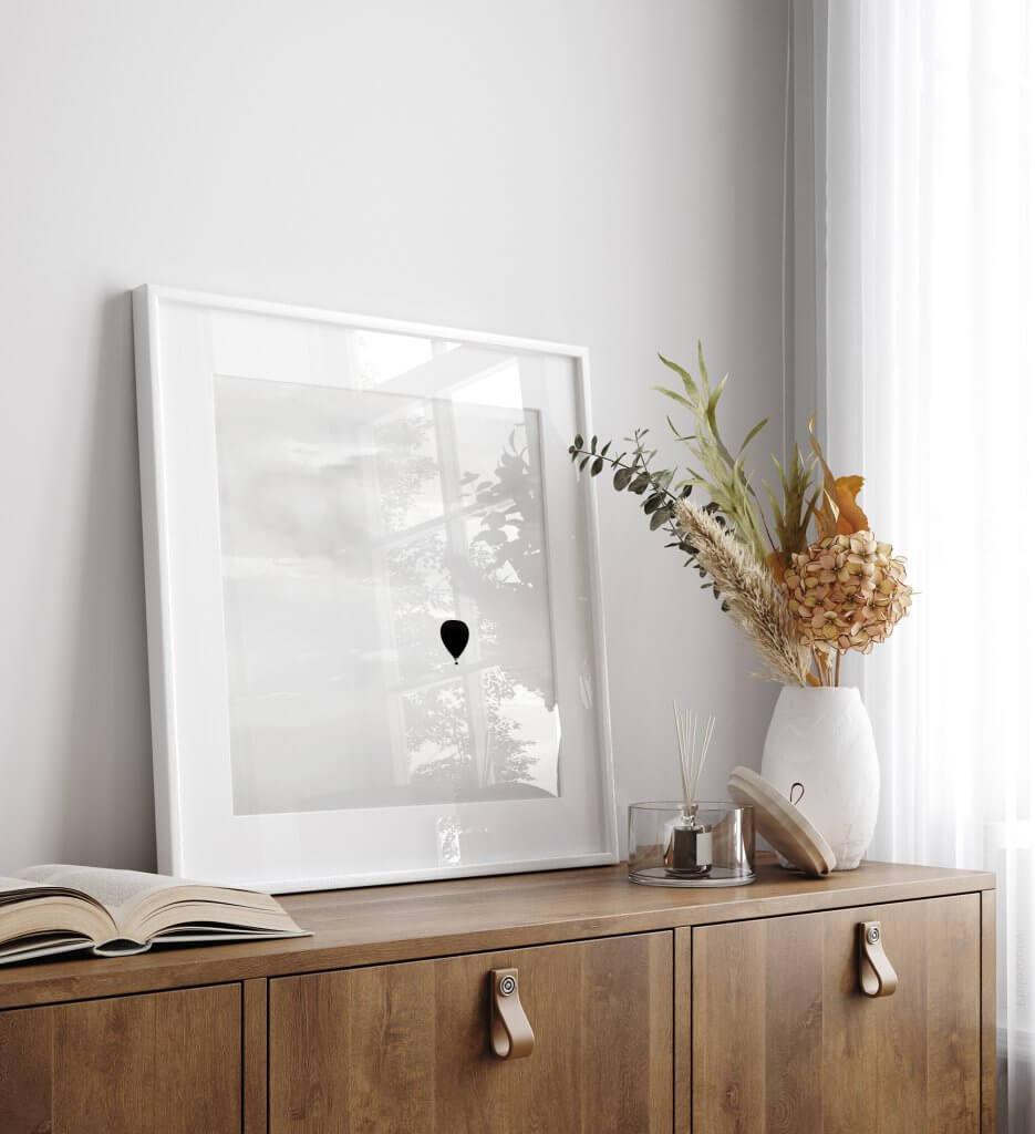 The Journey - Art print by Cattie Coyle Photography on dresser. © 2015, all rights reserved.