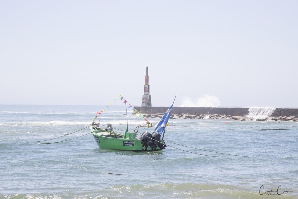 Fishing boat, Praia da Aguda, Portugal by Cattie Coyle Photography. © 2024, all rights reserved.