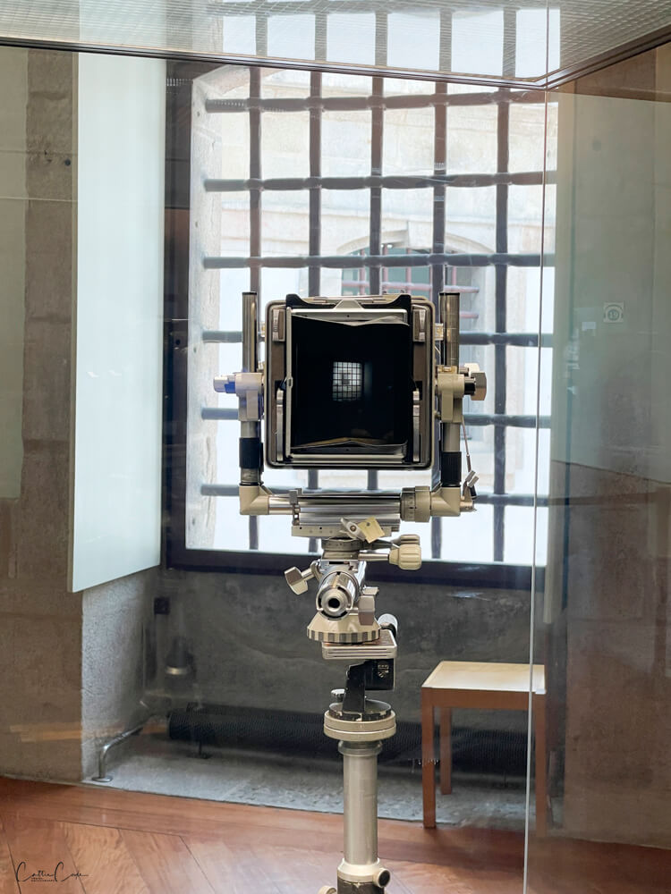 Large format camera at the Centro Portugues de Fotografia, Porto, Portugal by Cattie Coyle Photography. © 2024, all rights reserved.
