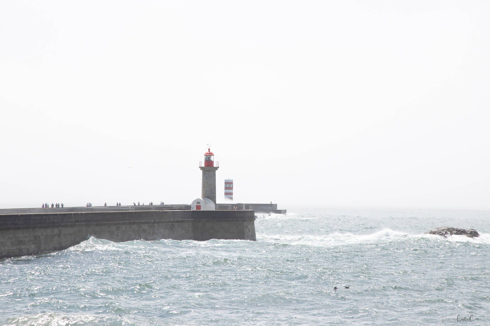 Farolim de Felgueiras and Farolim da Barra do Douro, Foz do Douro, Porto, Portugal by Cattie Coyle Photography. © 2024, all rights reserved.