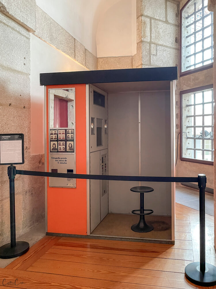 Phone booth at the Centro Portugues de Fotografia, Porto, Portugal by Cattie Coyle Photography. © 2024, all rights reserved.